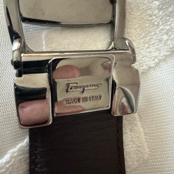 Men Ferragamo Leather Belt - Size 36-38 - Picture 6 of 8